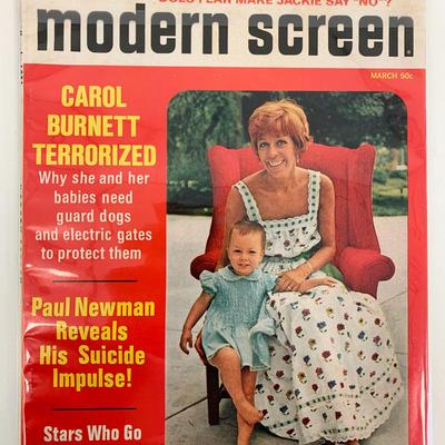 Modern Screen Magazine Carol Burnett/ Paul Newman / Liz Taylor March 1971