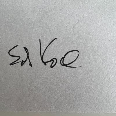 Ed Koch original signature