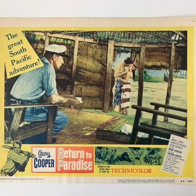 Return to Paradise original 1953 vintage lobby card