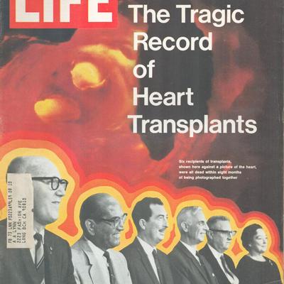 Tragic Record of Heart Transplants Life Magazine Sept 17, 1971