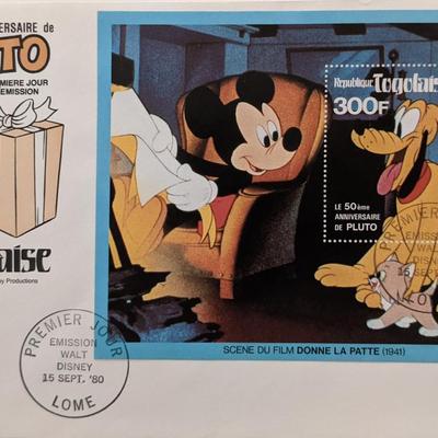 Pluto's 50th Anniversary Souvenir First Day Cover