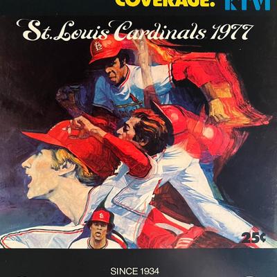 St Louis Cardinals 1977 scorecard. 8x11 inches