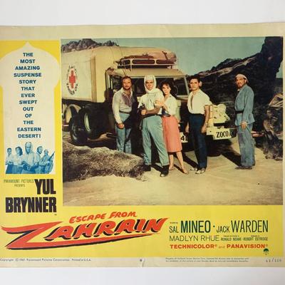 Escape from Zahrain original 1962 vintage lobby card