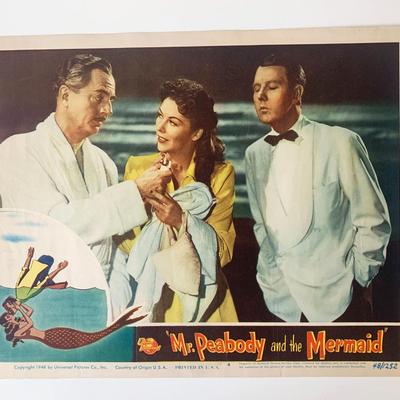 Mr. Peabody and the Mermaid original 1948 vintage lobby card