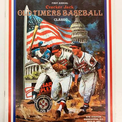 1982 First Annual Cracker Jack Old Timers Baseball Classic Program