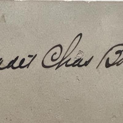 Cadet Chas Boone original signature