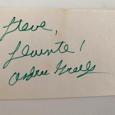 Andrew Greeley original signature