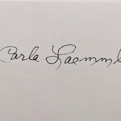 Carla Laemmle original signature
