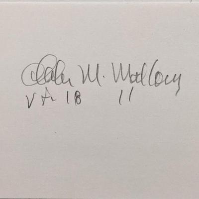WW2 Navy Ace Charles H. Mallory original signature