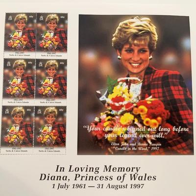 Diana Princess of Wales commemorative stamp set