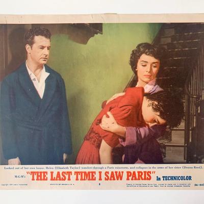 The Last Time I Saw Paris original 1954 vintage lobby card