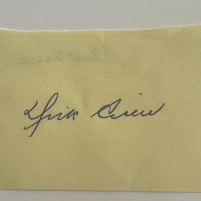 Dick Sisler original signature