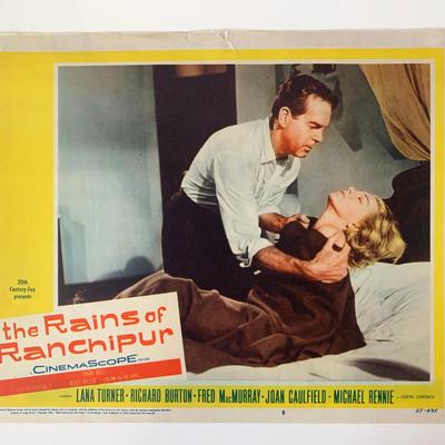 The Rains of Ranchipur original 1955 vintage lobby card