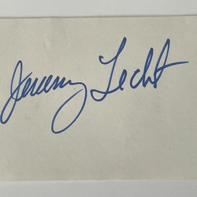 Jeremy Licht original signature