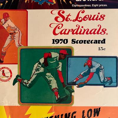 St Louis Cardinals 1970 scorecard. 8x11 inches