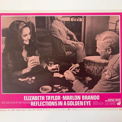 Reflections in a Golden Eye original 1967 vintage lobby card