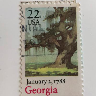 1987 22c Bicentenary Statehood: Georgia Stamp