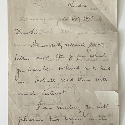 1875 signed letter