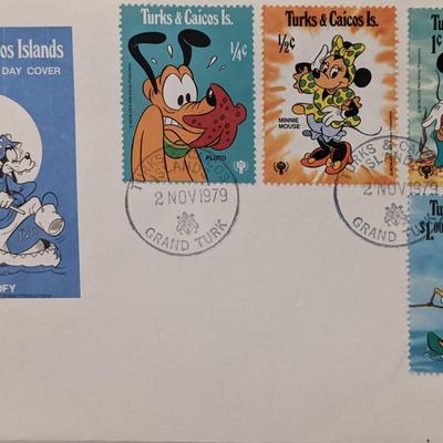 Turks & Caicos 1979 Disney Characters  First Day Cover