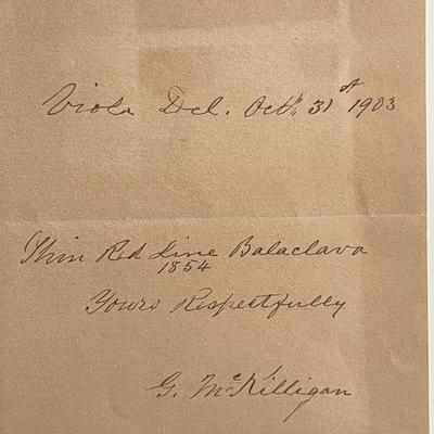G. McKilligan signed 1903 note