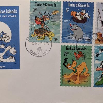 Turks & Caicos 1979 Disney Characters  First Day Cover