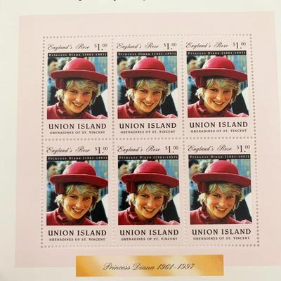 Lady Diana commemorative stamp set