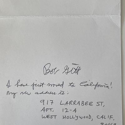Film director Robert Gitt signed card