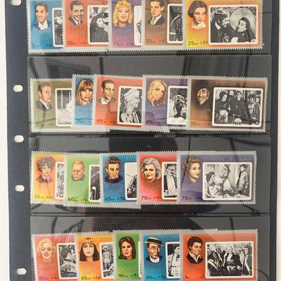 Old Hollywood Stars Stamp Set - Fujeira