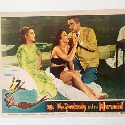 Mr. Peabody and the Mermaid original 1948 vintage lobby card