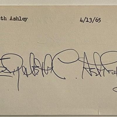Elizabeth Ashley original signature