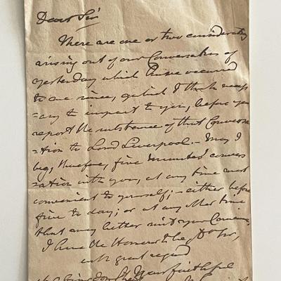 William Gifford signed handwritten vintage letter