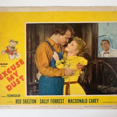 Excuse My Dust original 1951 vintage lobby card
