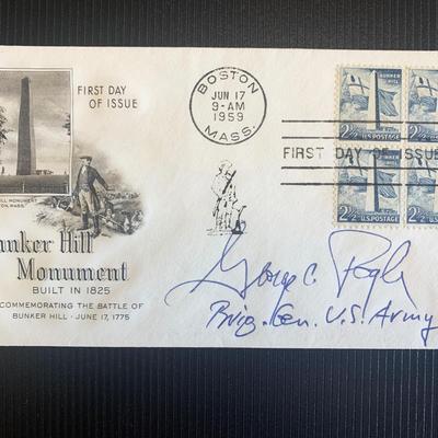 George C Fogle signed first day cover