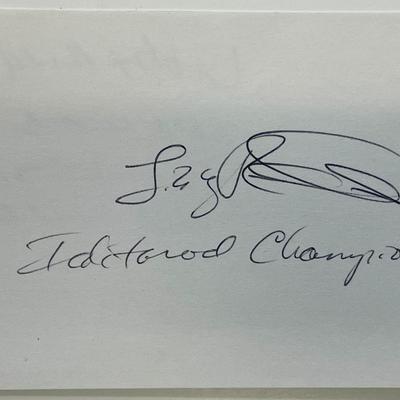 Idlewood champion Light Riddles autograph note