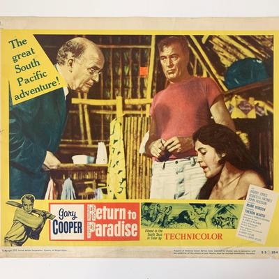 Return to Paradise original 1953 vintage lobby card