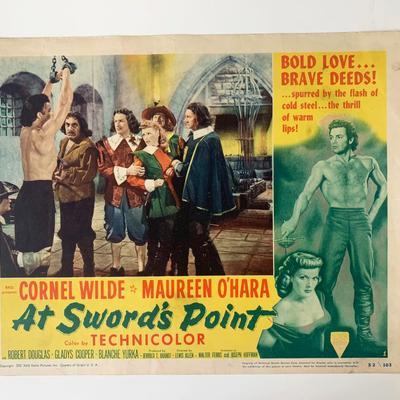 At Sword's Point original 1952 vintage lobby card