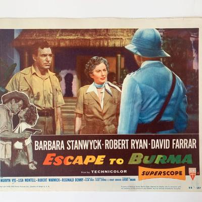 Escape to Burma original 1955 vintage lobby card