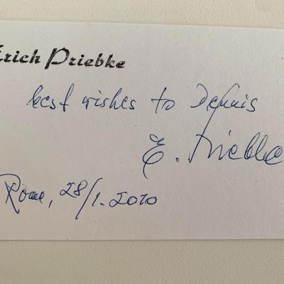 Erich Priebke original signature