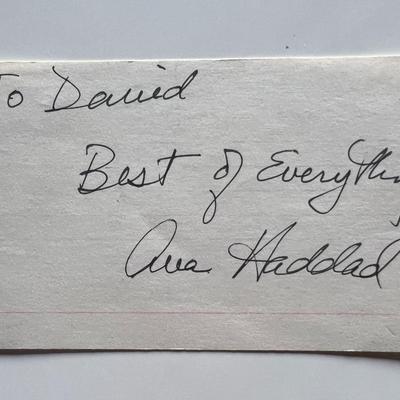 Ava Haddad original signature