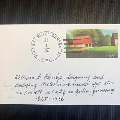 William August Schulze signed first day cover