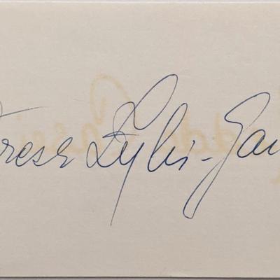 Opera singer Teresa Zylis-Gara original signature