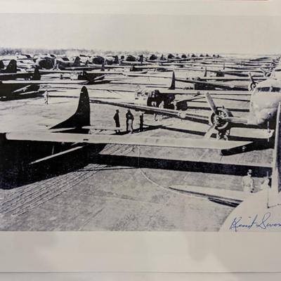 WW2 ACE Kermit Swanson Signed Photo