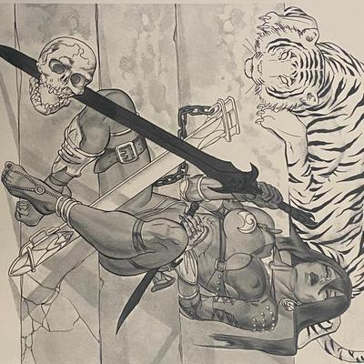 1994 Rich Larson Cult of the Cat mini poster
