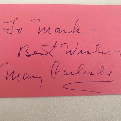 Mary Carlisle original signature