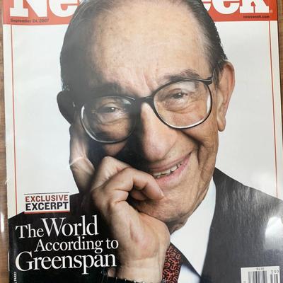 Newsweek Magazine 2007 FED Chairman Alan Issue