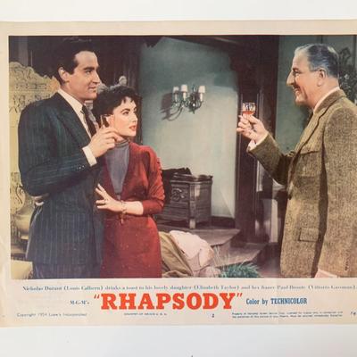 Rhapsody original 1954 vintage lobby card