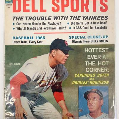 Dell Sports Baseball Magazine March 1965 - Ken Boyer - Brooks Robinson