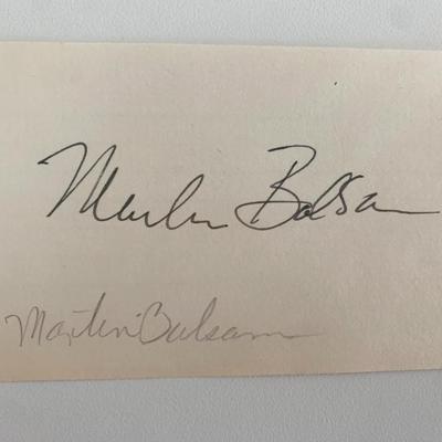 Martin Balsam original signature