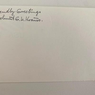 Rocket Scientist Dr. Helmut Krause original signature