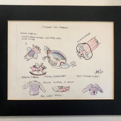 Fenway the Pigasus Original Art - All Heart Designs